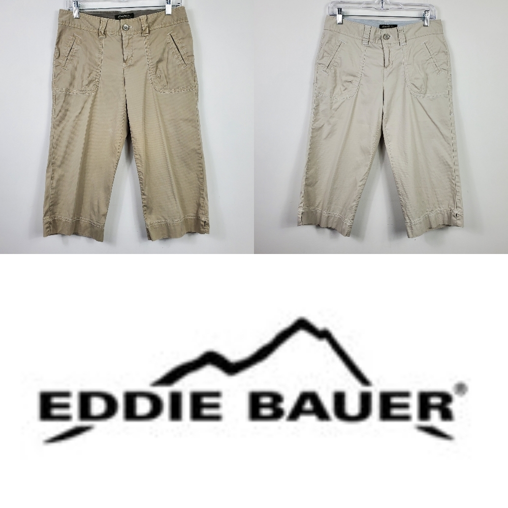 Eddie Bauer Hiking Capri Women’s 4 Lightweight Outdoor Pants Lot of 2 Neutral
